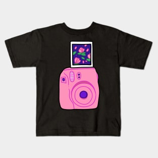 Pink Polaroid Kids T-Shirt